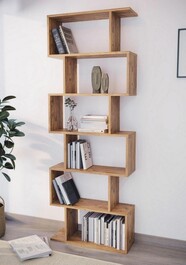 Policový regál ANDREW 6 barva borovice