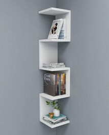 Rohový regál ANDREW barva bílá