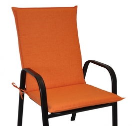 Polstr na křeslo z tahokovu UNI - látka oranžový melír