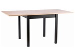 Jídelní stůl FILIPI 80 (160) x 80, barva dub artisan/černá