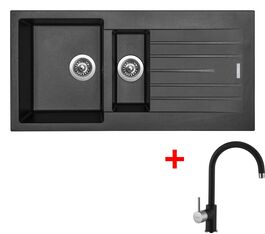 Sinks PERFECTO 1000.1 Metalblack + Vitalia GR