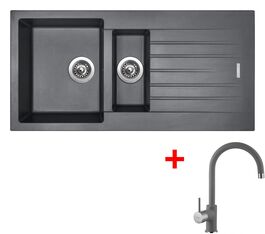 Sinks PERFECTO 1000.1 Titanium + Vitalia GR