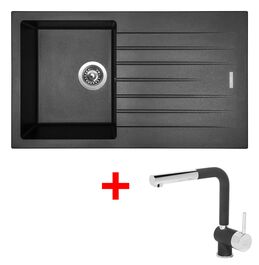 Sinks PERFECTO 860 Metalblack + Mix 3 P GR