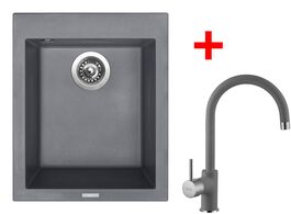 Sinks CUBE 410 Titanium + Vitalia GR