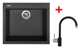 Sinks CUBE 560 Pureblack + Vitalia GR