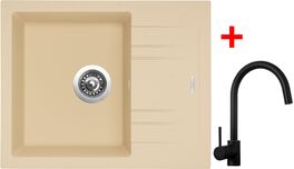 Sinks LINEA 600 Sahara + Vitalia černá matná