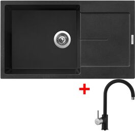 Sinks ULTIMA 860 XXL Metalblack + Vitalia GR