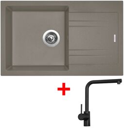 Sinks LINEA 780 Truffle + Elka černá matná