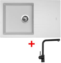 Sinks LINEA 780 Milk + Elka černá matná