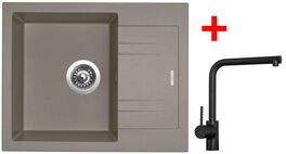 Sinks LINEA 600 Truffle + Elka černá matná