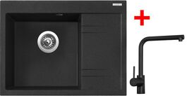 Sinks RIM 650 L Granblack + Elka černá matná