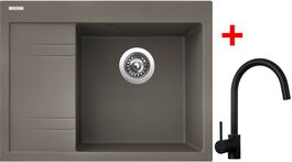 Sinks RIM 650 P Truffle + Vitalia černá matná