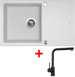 Sinks LINEA 780 XC Milk + Elka černá matná