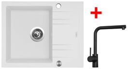 Sinks LINEA 600 XC Milk + Elka černá matná