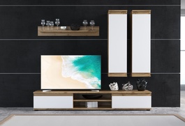 Obývací sestava LENTI barva dub tahoe/bílá