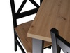 Jídelní sestava 4+1 LABRUM 100x70 cm černá/artisan