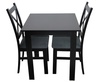 Jídelní sestava 2+1 TOMEK 70x70 cm černá/potah Moric 8