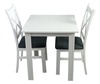 Jídelní sestava 2+1 TOMEK 70x70 cm bílá/potah Moric 8