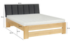 Postel GRAUS 187 šířka 180 cm buk ZG003 béžová