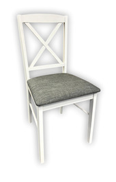 Jídelní čalouněná židle BRIXEN bílá/šedá