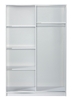 Šatní skříň s posuv. dveřmi GULLIWER 12 bílá/šedá lesk