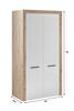 Šatní skříň 2D LODOSA dub artisan/bílá