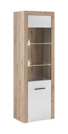 Vitrína 1D LODOSA dub artisan/bílá