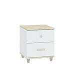 Noční stolek 2S FITERO bílá/akácie