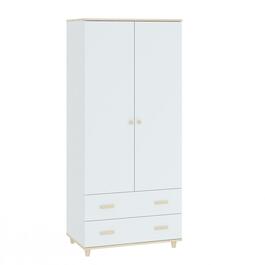 Šatní skříň 2D2S FITERO bílá/akácie