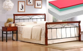 Postel 180x200 cm BENÁTKY + 2 ks matrace 90 cm LITERA 90