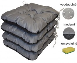 Podsedák šedý voděodolný - set 4 kusy