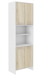 Kombinovaná skříň 4-dvéřová BRANDI bílá/ dub sonoma
