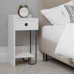 SHADOWS, noční stolek, bílý