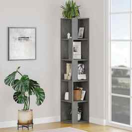 PHILOMELA, regál, knihovna, retro šedá