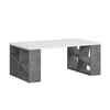 HALON, konferenční stolek, bílý / sivá