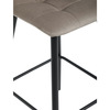 AUB-X7015 CAP2 - Židle barová, cappuccino látka, čtyřnohá kovová podnož, černý mat