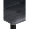 AUB-X7015 GREY2 - Židle barová, šedá látka, čtyřnohá kovová podnož, černý mat
