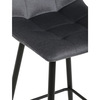 AUB-X7015 GREY2 - Židle barová, šedá látka, čtyřnohá kovová podnož, černý mat