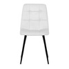 DCL-X7015 WT2 - Židle jídelní, bílá látka, čtyřnohá kovová podnož, černý mat