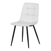 DCL-X7015 WT2 - Židle jídelní, bílá látka, čtyřnohá kovová podnož, černý mat