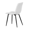 DCL-X7015 WT2 - Židle jídelní, bílá látka, čtyřnohá kovová podnož, černý mat