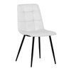 DCL-X7015 WT2 - Židle jídelní, bílá látka, čtyřnohá kovová podnož, černý mat