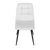 DCL-X7015 WT2 - Židle jídelní, bílá látka, čtyřnohá kovová podnož, černý mat