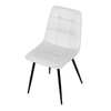 DCL-X7015 WT2 - Židle jídelní, bílá látka, čtyřnohá kovová podnož, černý mat