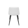 DCL-X7015 WT2 - Židle jídelní, bílá látka, čtyřnohá kovová podnož, černý mat