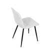 DCL-X7015 WT2 - Židle jídelní, bílá látka, čtyřnohá kovová podnož, černý mat