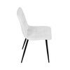 DCL-X7015 WT2 - Židle jídelní, bílá látka, čtyřnohá kovová podnož, černý mat