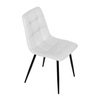 DCL-X7015 WT2 - Židle jídelní, bílá látka, čtyřnohá kovová podnož, černý mat