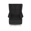 AK-388 BK2 - Křeslo ušák, černá látka, AK-388 BK2