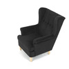 AK-388 BK2 - Křeslo ušák, černá látka, AK-388 BK2